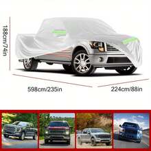 F150 Truck Cover - Highly Durable All-Weather Protection | Reflective, UV/Snow/Dust Resistant, Fits Most Pickups - 190T Polyester Taffeta - View 10