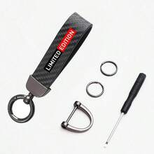 chaohongjia 1 Stück Schlüsselanhänger aus Kohlefaser in bunter Farbe, passend für BMW 1er, 3er, 5er, 7er, 2er, 4er, 6er, X-Reihe, X1, X3, X5, X6, X4, modischer Auto-Schlüsselanhänger - Einheitsgröße - Übersicht 3