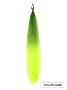 1-2 lọn tóc nối dài 26 inch màu xanh ombre tự làm để tết | Tóc giả thẳng, chịu nhiệt, bồng bềnh dành cho nữ | Thích hợp cho Halloween, Giáng sinh, các bữa tiệc ngày lễ - Ombre - Xem 6
