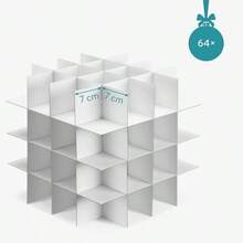 Caja para guardar adornos de navidad - Almacenaje de 64x bolas de rbol y adorno festivo - Organizador con tapa para decoracin - 30, 5 - Diseño 2 - Ver 6