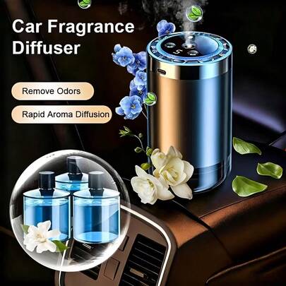 USB Rechargeable 5-Speed ​​Smart Car Fragrance Humidifier - Essential Oil Diffuser, Automatic/Manual Control, Adjustable Fragrance Concentration, Eliminates Car Odors, Long-Lasting Freshness, Night Light (Starry Sky/Single Color) - Compatible With All Car Models, Plug And Play, A Holiday Gift For Car Owners.