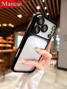 Funda de teléfono mate de lujo galvanizada, Estuche Translúcido Para PC Antihuellas, Compatible Con iPhone17/17Pro/17ProMax - Negro - Ver 2