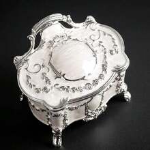 Luxury Vintage Metal Alloy Jewelry Box Ring Trinket Case Christmas Birthday Gift, Small,Beige,Small - Small - View 4