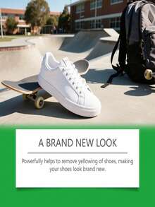 1 Bottle Multi-Function White Shoe Cleaner, With Whitening, Stain Removal, And Anti-Yellowing Effects, No Water Washing Required, Suitable For Sneakers - Multicolor - View 6