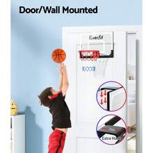 Everfit 23" Mini Basketball Hoop Backboard Door Wall Mounted Sports Kids Black - 白色 - 查看 4
