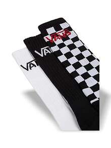 Vans 经典款男士运动袜，透气轻便，弹性好，易洗，适合各种运动、户外和日常穿着，黑白两色可选，货号：VN000F0XY281 - 黑色/白色 - 查看 4