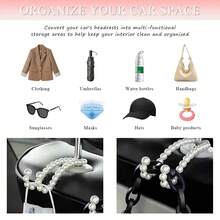 2pcs Multi-Function Creative Beaded Car Seat Hooks, Universal Car Interior Accessories, Suitable For SUV, Sedan, Truck - A - View 9