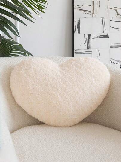 Almohada decorativa con forma de corazón para el Día de San Valentín, cojín suave con forma de corazón color rosa, cojín decorativo de peluche sintético, perfecto para el dormitorio, sofá, cama y otras decoraciones del hogar en el Día de San Valentín, un regalo ideal de San Valentín para tu ser querido