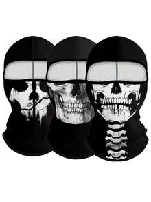 3 piezas/1 pieza Pasamontañas unisex elástico y transpirable para motociclismo en otoño/invierno, adecuado para actividades al aire libre, fiestas y cosplay - Multicolor - Ver 5