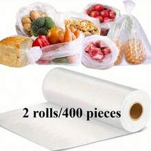 400-Count Large Clear Disposable Food Storage Bags | Must-Have For Christmas & Holiday Meal Prep, Effortlessly Store, Sort & Package Festive Foods | Strong Seal + Transparent Design For Hassle-Free Holiday Kitchen Organization - 7.87*11.81 Inches/7.87*11.81 - View 6