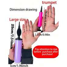 3pcs/Set Balloon Inflator, Inflating Pump, Blower, Hand-Operated Air Pump, Suitable For Birthday Party, Celebration, Wedding, Balloons (Random Color) - Multicolor - View 3