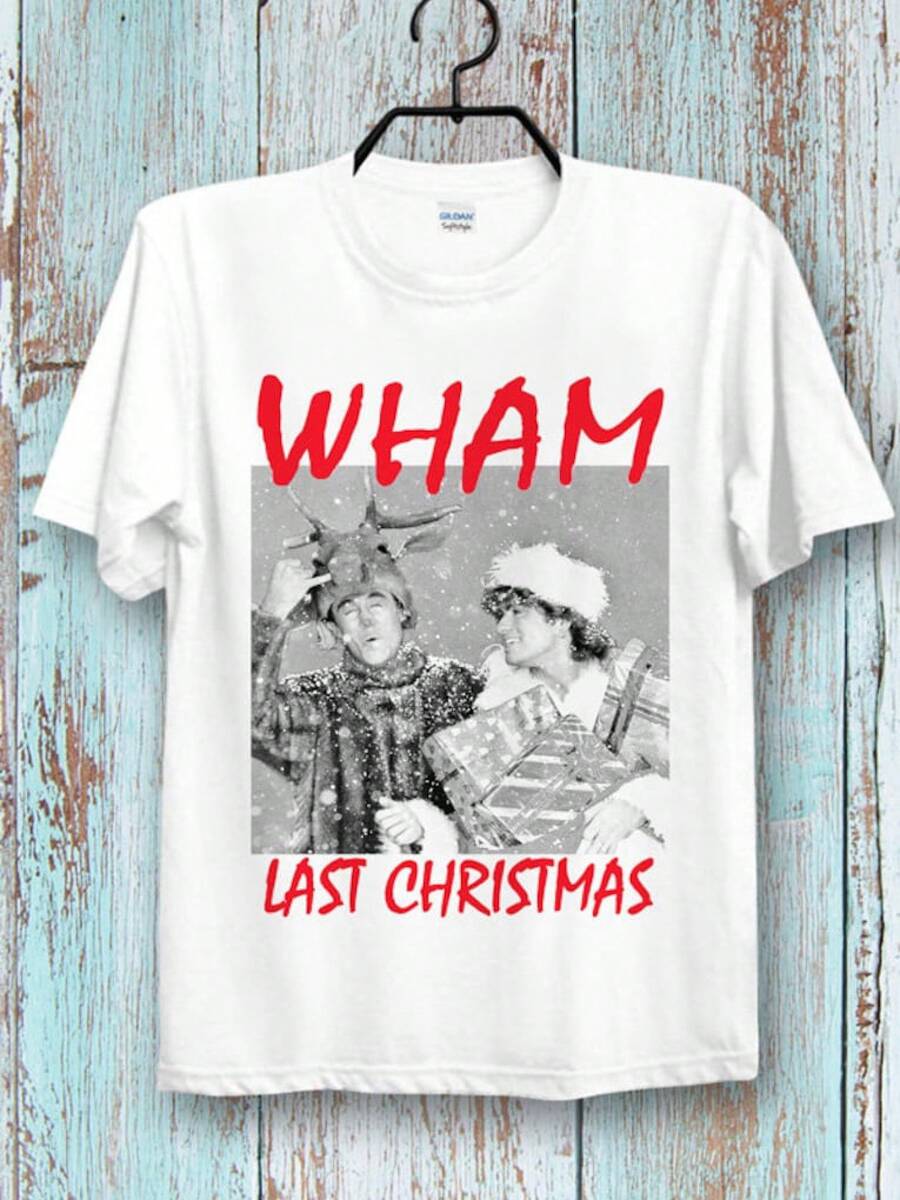 2026 New Model WHAM Christmas T-Shirt, Last Christmas New Year And Christmas T-Shirt, Cool Gift Ideal T-Shirt For Ladies And Gentlemen, Fun, Attractive And Unique Patterns - 白色 - 查看 1