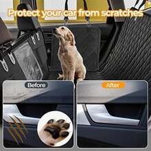 Simple Deluxe Dog Car Seat Cover for Back Seat, Dog Car Hammock with Mesh Window, Scratchproof & Nonslip Seat Protector for Cars, Trucks, SUVs, X-Large(X-large) - Multicolor - Ver 7