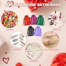 Bolsas de joyera de satn con cordones, bolsas de regalo para arete de seda, bolsa de regalo de boda, 3x 4 pulgadas, aptas para joyas, dulces, Navidad, graduacin, cumpleaos - Varios colores - Ver 7