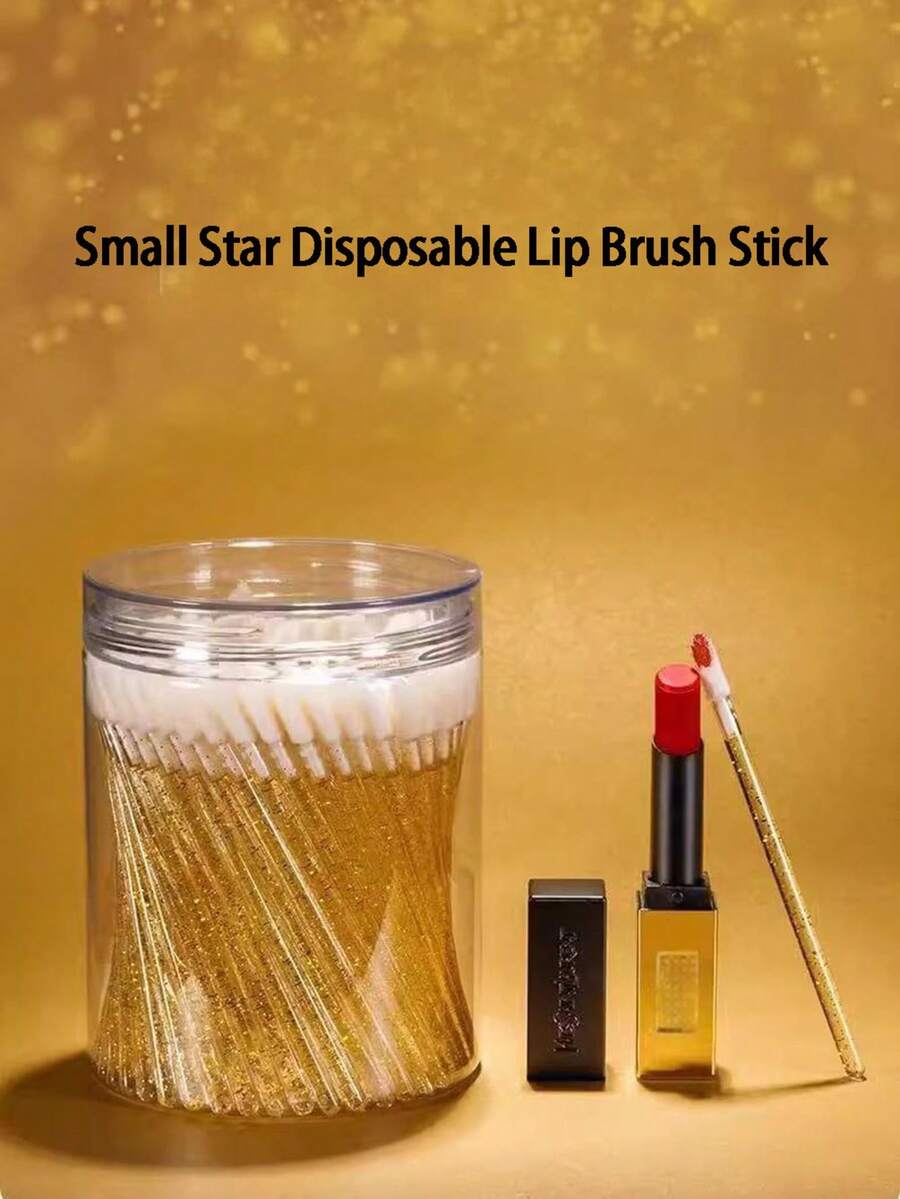 50 PIEZAS, Cepillo de labios, Cepillo de labios desechable, Aplicador de brillo labial, Cepilla de algodón cosmético, Cepillo de limpieza micro, Herramienta para extensiones de pestañas, Se puede usar para aplicar lápiz labial/brillo labial/esmalte de uñas/corrector/maquillaje de ojos, También se puede usar como bastoncillos de limpieza