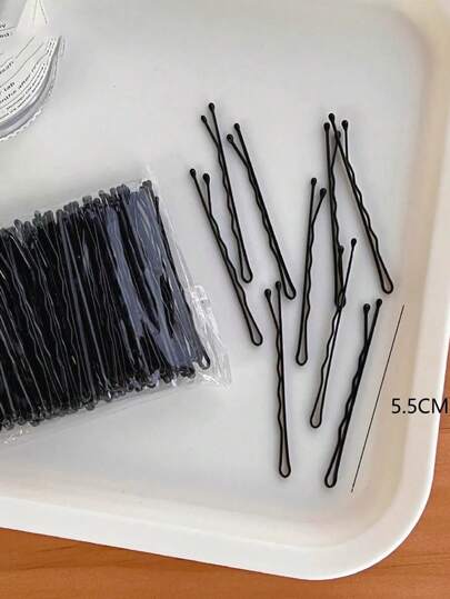 50pcs/100pcs/200pcs Bobby Pins, Crimped Hair Pins For Women, Non Slip Hair Clips Bulk With Storage Box, Great For All Hair Style