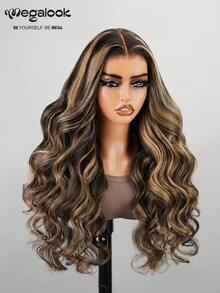 MEGALOOK Balayage Highlight Body Wave Perücke 5x5 Spitze 100% Echthaar Transparenter Spitzenverschluss Perücke Winzige Knoten Natürliche Haaransatz Highlight Farbige Perücken 18-26 Zoll - Natürlich aussehend für den täglichen Gebrauch, Bürobereit, Corpse Bride Halloween Vibes, Party Stil Y2K Baddie, Urlaubsoutfits, Outdoor Cosplay, Campus Schule, Weihnachten, Hochzeit, Festival, für Frauen geeignet - SNATURAL/27 - Übersicht 6