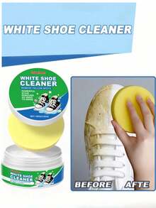 1 Bottle Multi-Function White Shoe Cleaner, With Whitening, Stain Removal, And Anti-Yellowing Effects, No Water Washing Required, Suitable For Sneakers - Multicolor - View 4