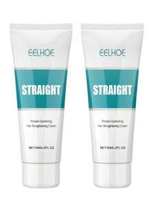 1/2瓶 60毫升 蛋白质柔顺护发乳，抚平毛躁，修复受损卷发，打造健康干爽的直发，告别分叉，深层滋养干燥受损发质，保湿、柔顺、丰盈，蛋白质护理，适用于分叉和干燥头皮的滋养护理 - 白色 - 查看 13