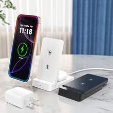 Z4-2 Vertical Foldable 15W Fast Wireless Charger, ABS Plastic Material, Compatible With IPhone 17/16/15/14/13/12/11 Pro Max/XR/XS Max/8 Plus, Galaxy S25/S24/S23/S22/S21/S20, Mate 70/60 Pro/50/40 Series - Multicolor - View 9