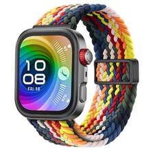 Correa de reloj magnética de nailon trenzado de un solo bucle compatible con Huawei Watch Fit 4/4 Pro, correa de reloj de silicona compatible con Huawei Watch Fit 3, pulsera compatible con Huawei Watch Fit 3 - Fit3/4/4Pro - Ver 25