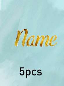 5/10/20pcs Customized Name Stickers, Custom Golden Crystal Label Stickers, Personalized Stickers, Wedding Stickers, Customizable Thank You Stickers, Business Label Stickers, Logos Stickers, Gift Box Decals, Computer, Gifts For Family, Friends - Style a - View 9