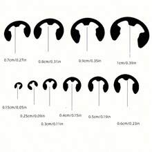120pcs E Clips C Circlip Kit Retaining Ring Assorted M1.5-M10 - Black - View 7