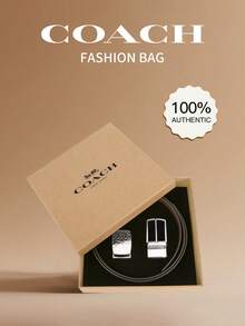 Coach Mens Belt Leather Ratchet Belt For Men Dress And Casual With Adjustable Buckle