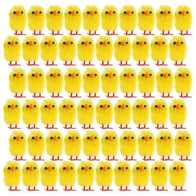 Conjunto de 6/16/24 mini pintinhos de pelúcia amarelos para a Páscoa, macios e fofinhos, perfeitos para lembrancinhas e decoração de festas.