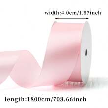 20 Yards High Density Polyester Satin Ribbon, Silky Smooth Texture, Suitable For Valentine's Day Flower Gift Wrapping, Wedding Wreath Decoration Bows, Party Atmosphere Decorative Streamers, Cake Packaging Ribbons, Birthday Party Decorative Ribbons, DIY Hair Accessories And Sewing Supplies - Pink - View 14