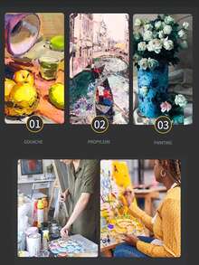 20-Piece Plastic Pigment Mixing Palette Set, Transparent/White Portable Soft Thin Palette, Suitable For Watercolor And Tempera Art Painting - Multicolor - View 6