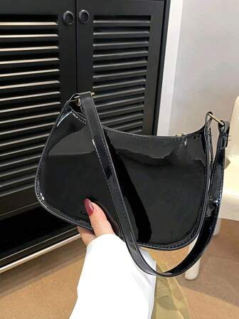 纯色压纹几何图案斜挎包，拉链腋下单肩包，压纹单肩包，时尚复古拉链包，休闲防水手提包，适合女孩、女士、大学生、应届毕业生和上班族，是理想的女性工作包。