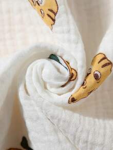 3pcs/Set Cotton Gauze Small Handkerchief Hand Towel Bath Accessories Washcloth Hand Towel Bath Towel Face Towel Pink Towel Small Towel Tea Towel - Multicolor - View 4