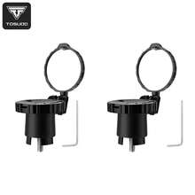 TOSUOD 1 Pair Bicycle Rear View Mirrors, 360° Rotating High-Definition Convex Elliptical Mirror, Black Carbon Fiber Appearance, Quick Installation And Easy Operation, Wide Field Of View With Clear Imaging, Sturdy And Durable Anti-Drop And Wear-Resistant Mirror Body, Compatible With Road Bikes And Mountain Bikes, Cycling Safety Observation Accessory, Fashionable Bicycle Modification Cycling Gear - Black - View 12