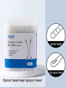 200pcs Baby Swabs, Suitable For Newborns, Infants, Children, Organic, For Babies - White - View 13