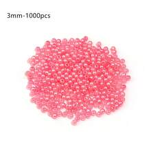 1000/300/500/50/40/30/20/10顆/包 ABS仿珍珠直孔散珠 淡粉色珍珠 3-20mm 用於製作手鍊、耳環、項鍊 DIY - 淺粉色 - 查看 19