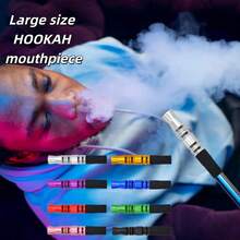 Large Size 304 Stainless Steel Hookah Mouthpiece, Multiple Colors Available, Reusable Shisha Accessories With Hanging Rope, No Electricity Required, Shisha Necklace Pendant, Hookah Gift