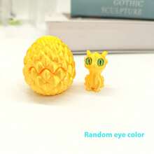 4/5 pièces Ensemble d'œufs de petit dragon cristallin imprimé en 3D, petit dragon mignon à retourner, œuf de dragon réaliste, modèle créatif de décoration, convient pour la décoration de la maison et du bureau, le meilleur cadeau artisanal pour hommes et femmes (couleur des yeux aléatoire) - Multicolore - Voir 14