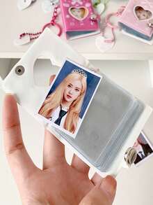 1pc Mini Portable Photo Card Holder, Cute Cartoon Bowknot 2 Inch Photo Album, Book/Kpop Idol Photo Album - Multicolor - View 13