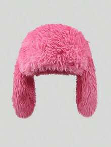A Women's Solid Color, Cute Long Rabbit Ear Fisherman's Hat, Warm And Versatile, Suitable Outdoor Activities In Autumn And Winter. - Bucket Hat - View 6