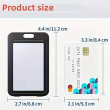 Kẹp giữ thẻ nhân viên màu đen và trắng có thể thu vào, kẹp cuộn thẻ nhân viên tối giản và thời trang - B 1 Mảnh - Xem 2