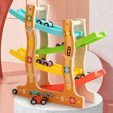 Wooden Sliding Track Car, High-Speed Inertia Glider Car, Children's Sliding Car Toy For Boys And Girls, Educational Miniature Car Toy - Car - View 6