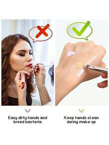 Bộ 100/200/300/500 khay trộn phấn trang điểm dùng một lần, dụng cụ trang điểm, phụ kiện, quà tặng, đồ dùng du lịch giá rẻ, vật dụng cần thiết khi đi du lịch. - Trong sáng - Xem 7