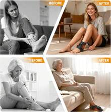 Foot Massager Cordless Ankle Massager With Heat, Ankle Heating Pad, USB Rechargeable Heated Brace Wrap Warmer, Ankle Heating Pad With 6 Heat Levels And 3 Vibration Modes, Heated Brace Wrap For Women Men (Black) - 1 - 查看 8