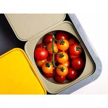 Pizza Dough Trays And Walnut Board Set Includes 2 Steel Coloured Durable Stackable Trays And 1 Walnut Board Versatile Storage And Serving Solution For Pizza Lovers Home And Outdoor Adventures - Gray - View 6