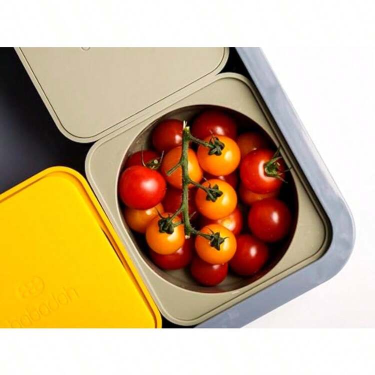 Pizza Dough Trays And Walnut Board Set Includes 2 Steel Coloured Durable Stackable Trays And 1 Walnut Board Versatile Storage And Serving Solution For Pizza Lovers Home And Outdoor Adventures - Gray - 查看 6