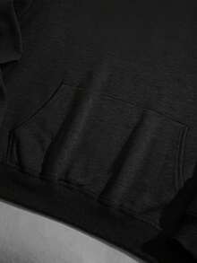 Men Cotton Hoodie 300G Fleece Lined Casual Sweatshirt For Autumn Winter - Zoey Huntx Graphic Print With Cartoon Character And Heart Design Established 2025 - Cozy Warm Comfortable Wear For Everyday Use Outdoor Activities Sports And Leisure Suitable For Men And Women In Fall And Winter Seasons - 黑色 - 查看 5