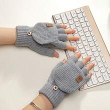 زوج من قفازات نصف الأصابع للجنسين، مناسبة للكتابة والطباعة، قفازات كاجوال للخارج، متعددة الاستخدامات، الخيار الأمثل للداخل والخارج، قفازات كاجوال دافئة ومقاومة للرياح