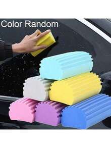 多功能清洁海绵，神奇除尘工具，可重复使用的聚苯乙烯家用除尘掸，适用于百叶窗、玻璃、踢脚线、通风口、镜子和窗轨 - 适用于客厅、浴室、厨房 - 粉色 - 查看 3