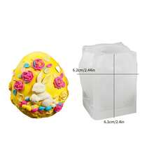 1 Stück Ostereikerze Form mit Relief Schmetterling, Klee, Henne Muster, Ei Gips Harz Kunsthandwerk Ornamente für Ostern Dekorationen und kreative handgemachte Geschenke